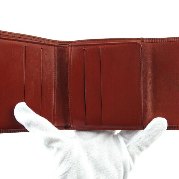 Louis Vuitton W Hook Wallet Epi Epilazer Authentic USED - Picture 3 of 9